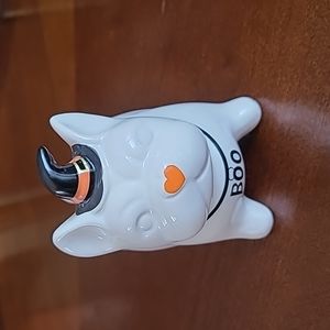 Frenchie halloween planter